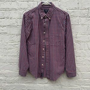 Men’s red plaid Abercrombie & Fitch button down sz xs